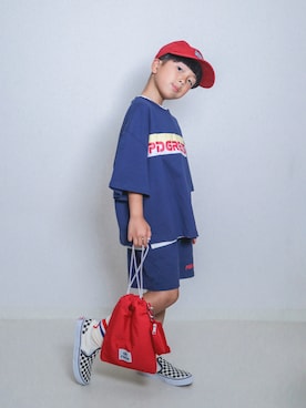 「アイテム（ジャケット/アウター）」を使った、ma-kunさん（キッズ・120cm）の夏コーディネート