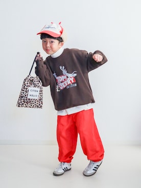 「アイテム（スウェット）」を使った、ma-kunさん（キッズ・120cm）の冬コーディネート