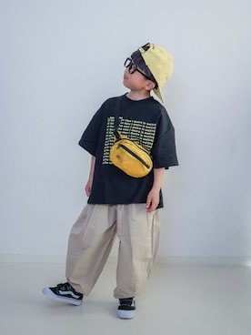 「VANS（バンズ）のアイテム」を使った、ma-kunさん（キッズ・120cm）の春コーディネート