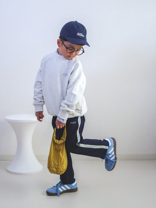 RE. アールイードット　ホソクミエルヨラインパンツ　ネイビー×オレンジ ooju】ラインパンツ（その他パンツ）｜ooju（オージュ）の