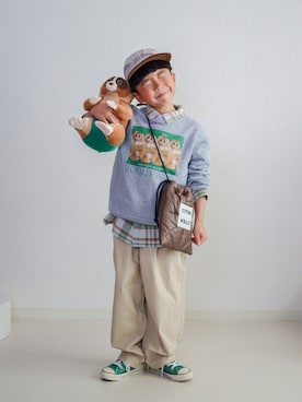 「BAYFLOW（ベイフロー）のアイテム」を使った、ma-kunさん（キッズ・120cm）の冬コーディネート