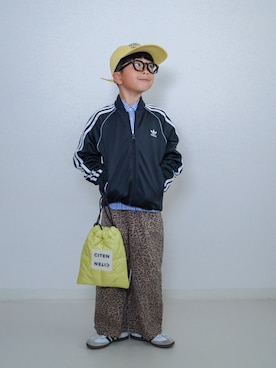 「アイテム（帽子）」を使った、ma-kunさん（キッズ・120cm）の春コーディネート