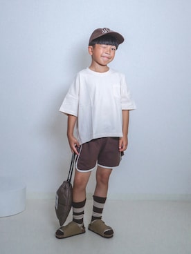 「green label relaxing（グリーンレーベルリラクシング）のアイテム」を使った、ma-kunさん（キッズ・120cm）の夏コーディネート