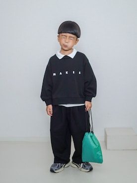 「アイテム（バッグ）」を使った、ma-kunさん（キッズ・110cm）の秋コーディネート