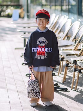 「アイテム（バッグ）」を使った、ma-kunさん（キッズ・120cm）の冬コーディネート