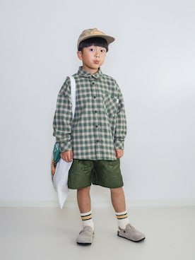 「アイテム（サンダル）」を使った、ma-kunさん（キッズ・120cm）の秋コーディネート