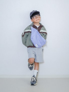 「CIAOPANIC TYPY（チャオパニックティピー）のアイテム（ジャケット/アウター）」を使った、ma-kunさん（キッズ・120cm）の春コーディネート