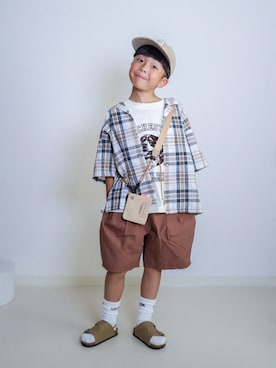 「BREEZE（ブリーズ）のアイテム」を使った、ma-kunさん（キッズ・120cm）の夏コーディネート