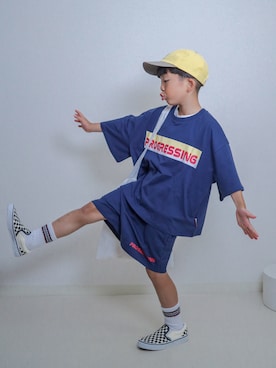 「journal standard Furniture （ジャーナルスタンダードファニチャー）のJSF TOTE　トートバッグ（トートバッグ、ホワイト系）」を使った、ma-kunさん（キッズ・120cm）の夏コーディネート