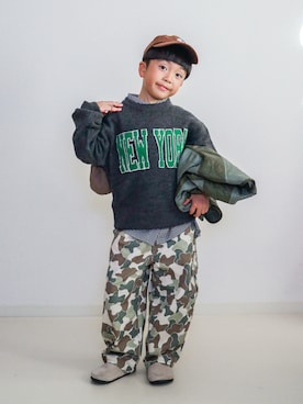 「アイテム（トップス）」を使った、ma-kunさん（キッズ・120cm）の冬コーディネート