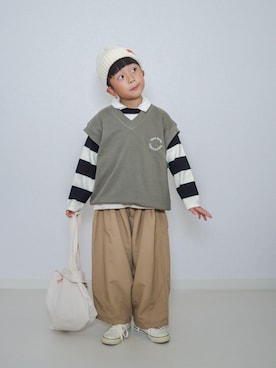 「アイテム（バッグ）」を使った、ma-kunさん（キッズ・110cm）の秋コーディネート