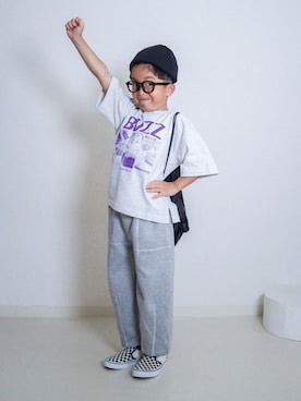 「BOBO CHOSES（ボボショーズ）のアイテム」を使った、ma-kunさん（キッズ・120cm）の夏コーディネート