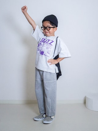 「BOBO CHOSES(ボボショーズ)のReading Crocodile long socks(ソックス/靴下)」を使った、ma-kunさん(キッズ・120cm)の夏コーディネート