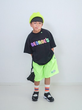 「アイテム（ニットキャップ/ビーニー）」を使った、ma-kunさん（キッズ・110cm）の夏コーディネート