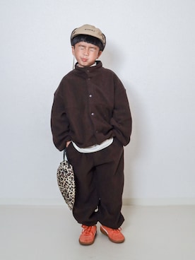 「アイテム（帽子）」を使った、ma-kunさん（キッズ・120cm）の秋コーディネート
