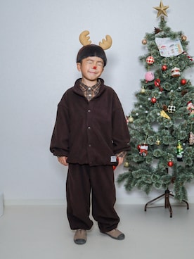 「アイテム（スニーカー）」を使った、ma-kunさん（キッズ・120cm）の冬コーディネート