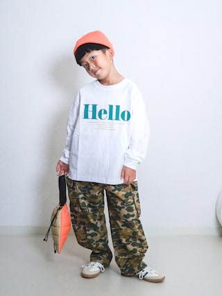 「GEORGE'S(ジョージズ)の【KIDS】プリントロンT(Tシャツ/カットソー)」を使った、ma-kunさん(キッズ・120cm)の秋コーディネート