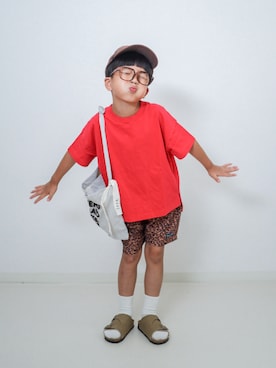 「アイテム（帽子）」を使った、ma-kunさん（キッズ・110cm）の夏コーディネート