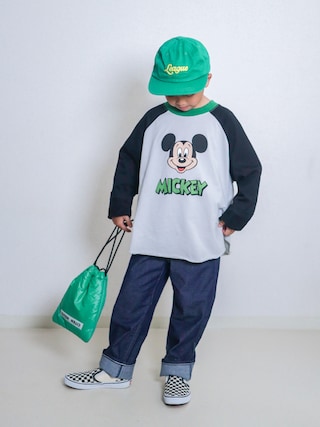 「LOWRYS FARM(ローリーズファーム)のDisney/ラグランT 1066190(Tシャツ/カットソー)」を使った、ma-kunさん(キッズ・120cm)の秋コーディネート