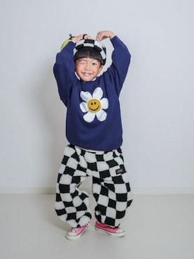 「アイテム（ニット/セーター）」を使った、ma-kunさん（キッズ・120cm）の冬コーディネート