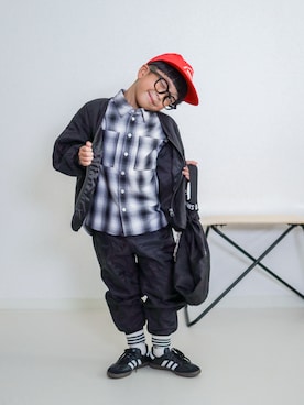 「アイテム（ファッション雑貨）」を使った、ma-kunさん（キッズ・120cm）の秋コーディネート