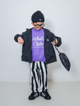 「アイテム（スニーカー）」を使った、ma-kunさん（キッズ・120cm）の秋コーディネート