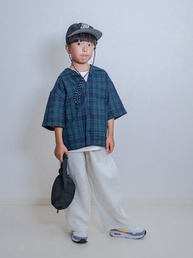 「KiU（キウ）のアイテム」を使った、ma-kunさん（キッズ・120cm）の春コーディネート