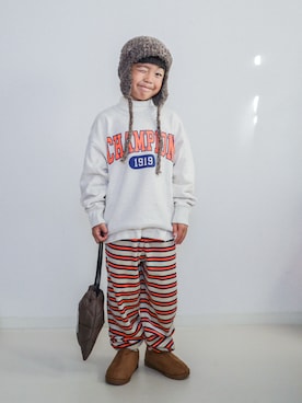 「アイテム（バッグ）」を使った、ma-kunさん（キッズ・120cm）の冬コーディネート