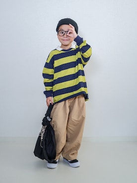 「アイテム（エコバッグ/サブバッグ）」を使った、ma-kunさん（キッズ・110cm）の夏コーディネート