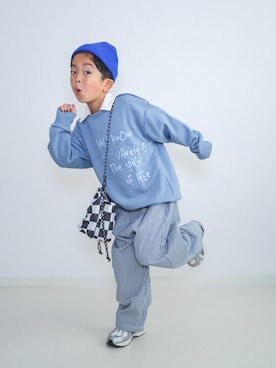 「アイテム（ニットキャップ/ビーニー）」を使った、ma-kunさん（キッズ・120cm）の秋コーディネート