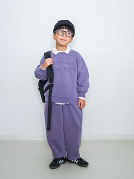 「アイテム（ニットキャップ/ビーニー）」を使った、ma-kunさん（キッズ・120cm）の秋コーディネート