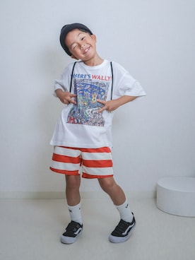 「VANS（バンズ）のアイテム」を使った、ma-kunさん（キッズ・120cm）の夏コーディネート