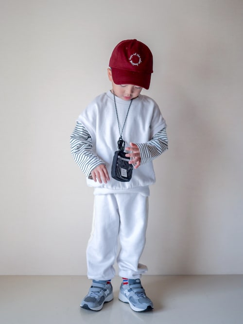 胸刺しゅうワッペン スウェットベストセットアップ（スウェット