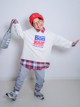 「Healthknit(ヘルスニット)の【Healthknit】キッズソックス(ソックス/靴下)」を使った、ma-kunさん(キッズ・120cm)の秋コーディネート