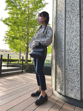「RETRO GIRL（レトロガール）のアイテム（ハンチング/ベレー帽）」を使った、LUNAさん（レディース・147cm）の春コーディネート