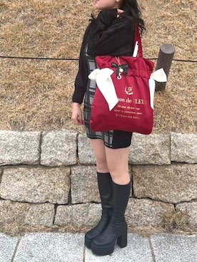「LIPSERVICE（リップサービス）のアイテム（ワンピース/ドレス）」を使った、K🤍 さん（レディース・156cm）の冬コーディネート