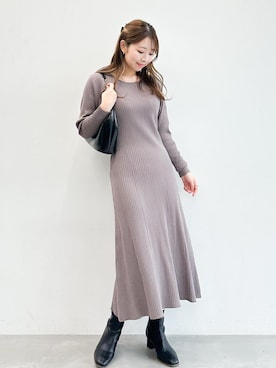 「アイテム（ワンピース/ドレス）」を使った、AYANOさん（レディース・162cm・20代）の冬コーディネート