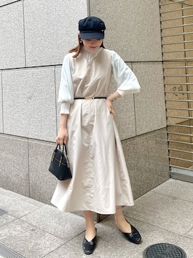 「アイテム（キャスケット）」を使った、AYANOさん（レディース・162cm）の春コーディネート