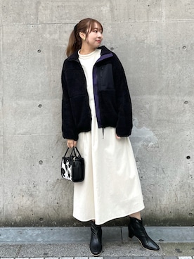 「スクエアトゥ」｜「アイテム（ブルゾン）」を使った、AYANOさん（レディース・162cm）の秋コーディネート