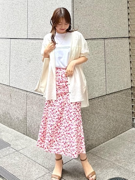 「花柄スカート」｜AYANOさん（レディース・162cm・20代）の春コーディネート