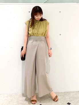 「ROPE' PICNIC（ロペピクニック）のアイテム」を使った、AYANOさん（レディース・162cm）の夏コーディネート