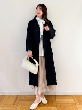 「24SS春の新作」｜「アイテム（トレンチコート）」を使った、AYANOさん（レディース・162cm）の冬コーディネート