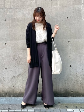 「タックイン」｜「アイテム（パンプス）」を使った、AYANOさん（レディース・162cm）の秋コーディネート