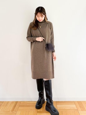 「アイテム（ワンピース/ドレス）」を使った、AYANOさん（レディース・162cm・20代）の冬コーディネート