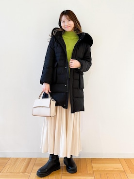 「ダウンコート」｜AYANOさん（レディース・162cm・20代）の冬コーディネート