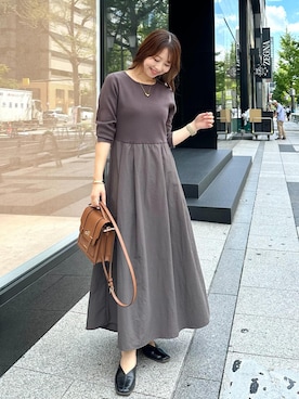 「アイテム（ワンピース/ドレス）」を使った、AYANOさん（レディース・162cm・20代）の秋コーディネート