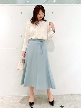「タックイン」｜「アイテム（パンプス）」を使った、AYANOさん（レディース・162cm）の冬コーディネート