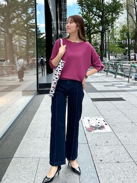 「MOOMIN（ムーミン）のアイテム（バッグ）」を使った、AYANOさん（レディース・162cm）の秋コーディネート