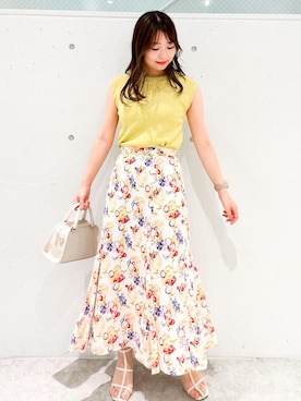 「ショッピング」｜「アイテム（スカート）」を使った、AYANOさん（レディース・162cm）の春コーディネート