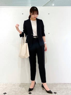 ROPE' PICNICのノーカラージャケットを使った人気ファッション